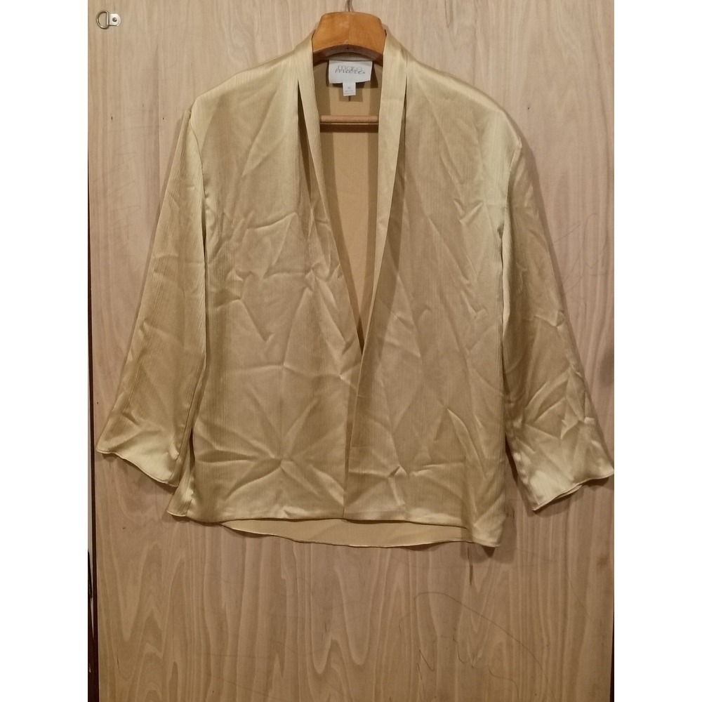 Mare Mare Kimono Style Open Front Blouse Satin Long Sleeve Wrap Women's Size XS.